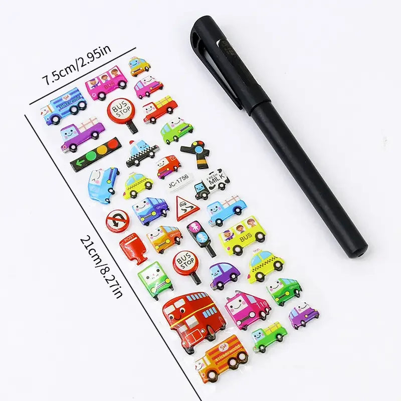 Cute cartoon Stereoscopic 3D bubble stickers for Party Game stickers decoration DIY various scenes using birthday gift stickers